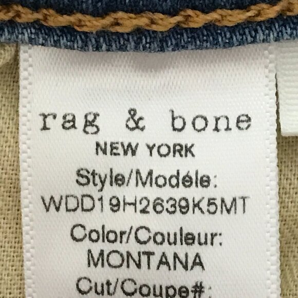 Rag & Bone Nina High Rise Ankle Skinny Jeans Women 26 Blue Button Fly Stretch - Picture 12 of 14